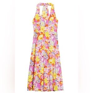 & Other Stories - Floral Halter Maxi Dress, Size 8